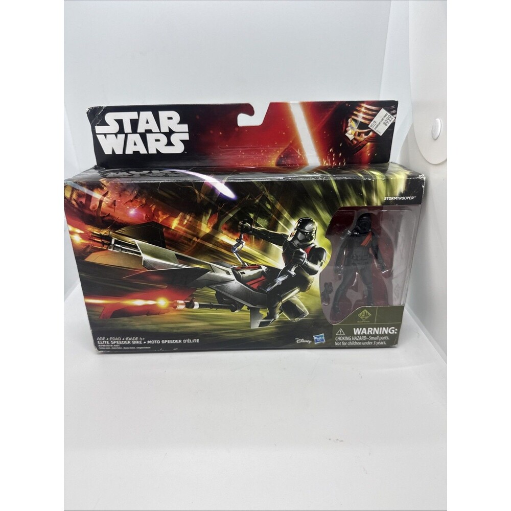 Star Wars The Force Awakens Elite Speeder Bike & Stormtrooper 3.75” Figure Read